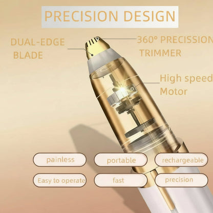 "Effortless Facial Eyebrow Grooming Tool for Lazy People! Rechargeable Electric Eyebrow Trimmer: 3-Second Quick Removal of Eyebrow Surrounding Hair without Skin Scratching, Magnetic Blade for Easy Disassembly & Cleaning,