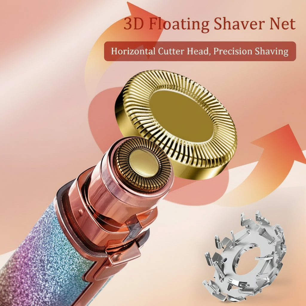 2 in 1 Rechargeable Epilator Electric Eyebrow Trimmer Female Body Facial Lipstick Shape Hair Removal Mini Painless Razor Shaver