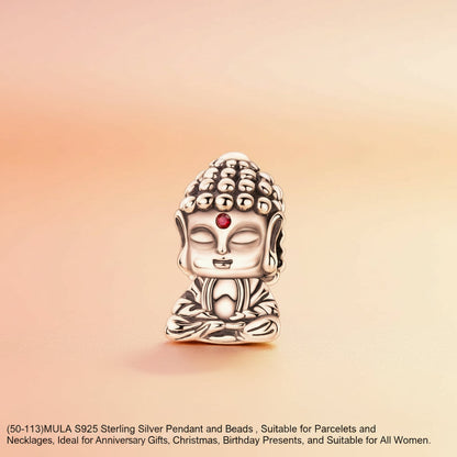 (50-113)MULA S925 Sterling Silver Pendant and Beads , Suitable for Pandora Bracelets and Necklaces, Ideal for Anniversary Gifts, Christmas, Birthday Presents, and Suitable for All Women.