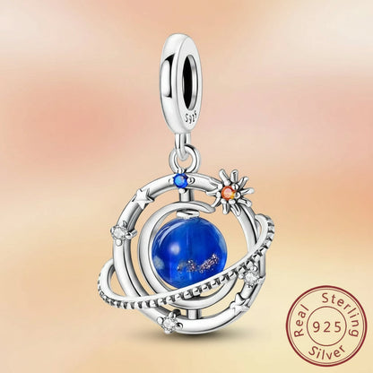 (50-113)MULA S925 Sterling Silver Pendant and Beads , Suitable for Pandora Bracelets and Necklaces, Ideal for Anniversary Gifts, Christmas, Birthday Presents, and Suitable for All Women.