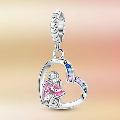 (50-113)MULA S925 Sterling Silver Pendant and Beads , Suitable for Pandora Bracelets and Necklaces, Ideal for Anniversary Gifts, Christmas, Birthday Presents, and Suitable for All Women.