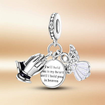 (50-113)MULA S925 Sterling Silver Pendant and Beads , Suitable for Pandora Bracelets and Necklaces, Ideal for Anniversary Gifts, Christmas, Birthday Presents, and Suitable for All Women.