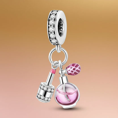 (50-113)MULA S925 Sterling Silver Pendant and Beads , Suitable for Pandora Bracelets and Necklaces, Ideal for Anniversary Gifts, Christmas, Birthday Presents, and Suitable for All Women.