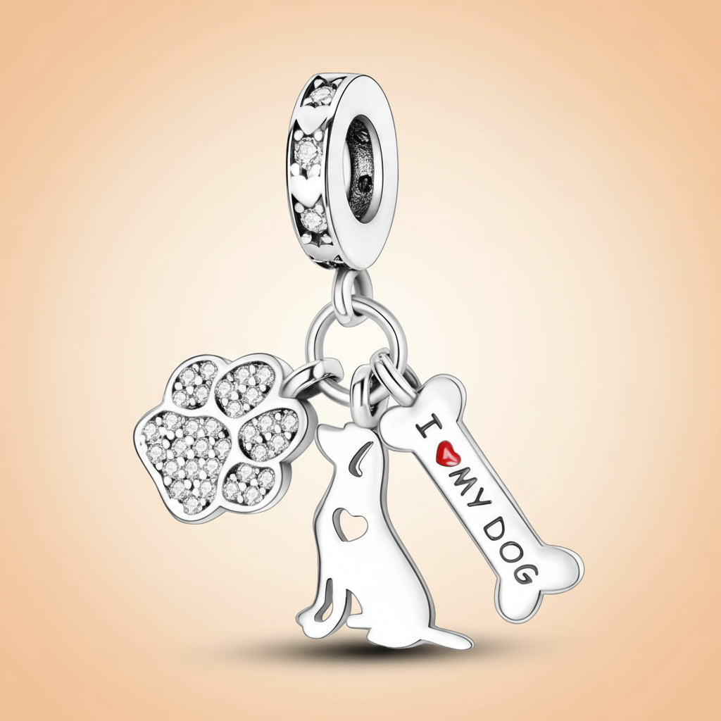 (50-113)MULA S925 Sterling Silver Pendant and Beads , Suitable for Pandora Bracelets and Necklaces, Ideal for Anniversary Gifts, Christmas, Birthday Presents, and Suitable for All Women.