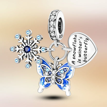 (50-113)MULA S925 Sterling Silver Pendant and Beads , Suitable for Pandora Bracelets and Necklaces, Ideal for Anniversary Gifts, Christmas, Birthday Presents, and Suitable for All Women.