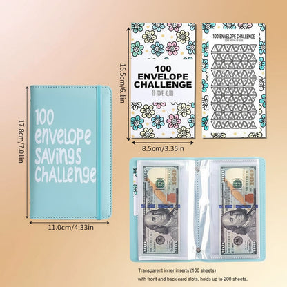 100 Days Saving Challenge Coin Envelope Budgetstorage Book - Binding Covers with Daily Savings Tracker,Habit-Forming System, and Cash Savings Goal of $5050Develop a Consistent Savings Habit