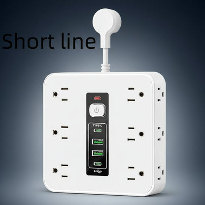 16-In-1 Power Strip with Switch & Surge Protection, Multifunctional Power Strip with 12AC Outlets & 2 USB & 2 Type-C, USB Ports Socket for Office, Home and Travel, Wall Outlet Extender,Power Socket Expander