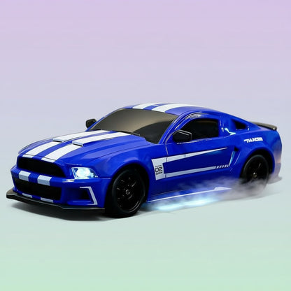 1:24 Scale Remote Control Drift Car - 2.4Ghz 4WD RC Drift Car with LED Lights & Tires - Remote Control Racing Car, Perfect Birthday Gift for Kids