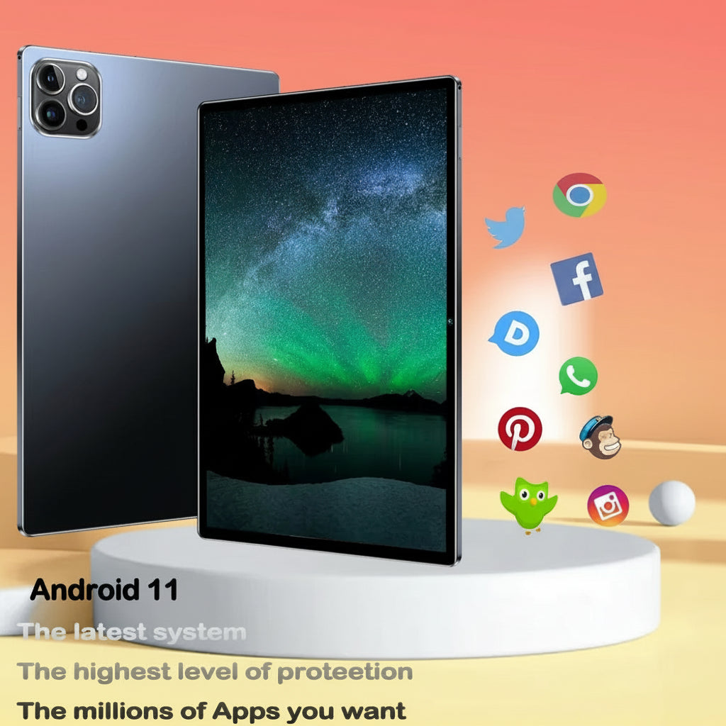 2024 Top Selling 10.1-Inch Tablet with 4GB RAM 64GB ROM, Android 11 System Tablet Song Player Global Version Tablet 5000 Mah