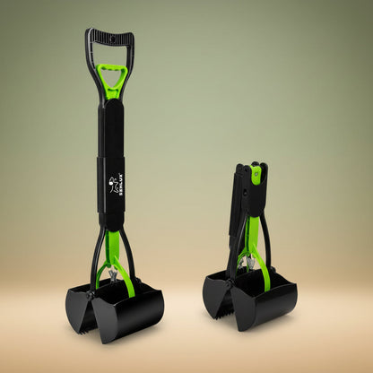 28" Heavy-Duty Foldable Dog Pooper Scooper - Unbreakable, Easy-to-Use for Grass, Gravel & Outdoor Cleanup