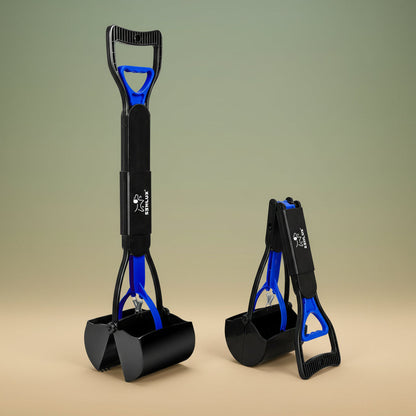 28" Heavy-Duty Foldable Dog Pooper Scooper - Unbreakable, Easy-to-Use for Grass, Gravel & Outdoor Cleanup