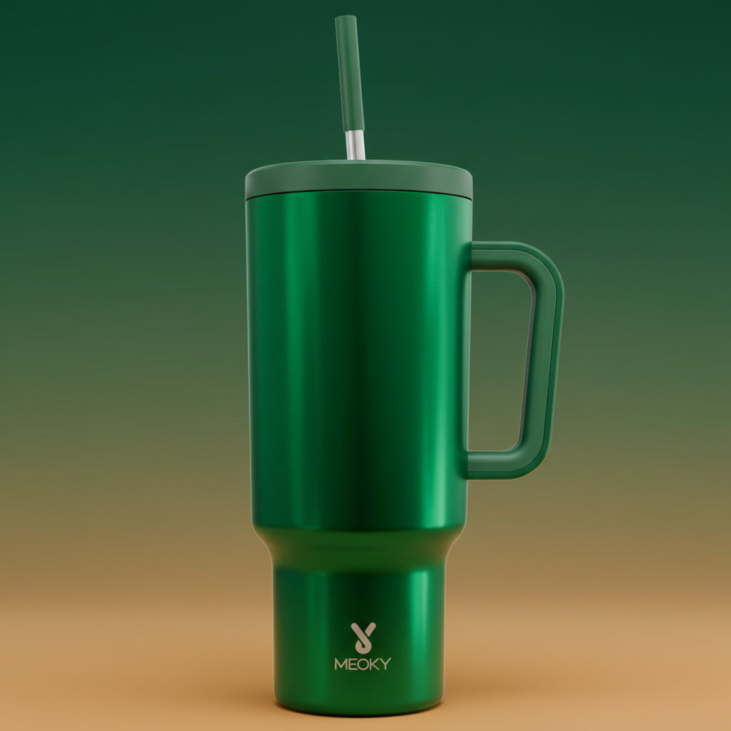 40Oz Vacuum Flask, Vacuum Insulated Tumbler, Stainless Steel Water Bottle with Handle, Large Capacity Drinking Cup for Home Office Outdoor Camping