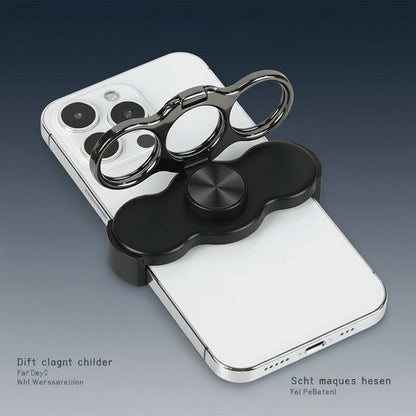 360 Rotation Finger Ring Stand for Phone Dual Loop Folding Mobile Holder Desktop Clip Lazy Bracket