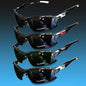 4-Pack Polarized Sports Glasses for Men and Women - Windproof Outdoor Eyewear for Baseball, Running, Fishing, Golf, and Driving + LED Glowing Pumpkin Skull Party Rings for Ultimate Cosplay Fun!