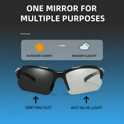 4-Pack Polarized Sports Glasses for Men and Women - Windproof Outdoor Eyewear for Baseball, Running, Fishing, Golf, and Driving + LED Glowing Pumpkin Skull Party Rings for Ultimate Cosplay Fun!
