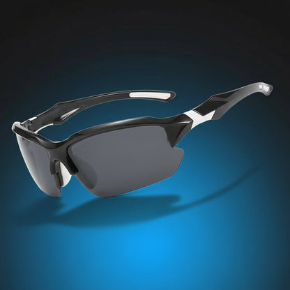 4-Pack Polarized Sports Glasses for Men and Women - Windproof Outdoor Eyewear for Baseball, Running, Fishing, Golf, and Driving + LED Glowing Pumpkin Skull Party Rings for Ultimate Cosplay Fun!