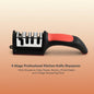 4-Stage Professional Kitchen Knife Sharpener - Knife Sharpener Helps Repair, Restore, Polish Blades and 4 Stage Sharpening Slots