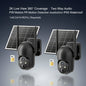 4G LTE Solar Powered Security Camera CB114S with 2K Live View 360° Coverage Two Way Audio PIR Motion Detection IP65 Waterproof Outdoor Surveillance（4G DATA REFILL Required）