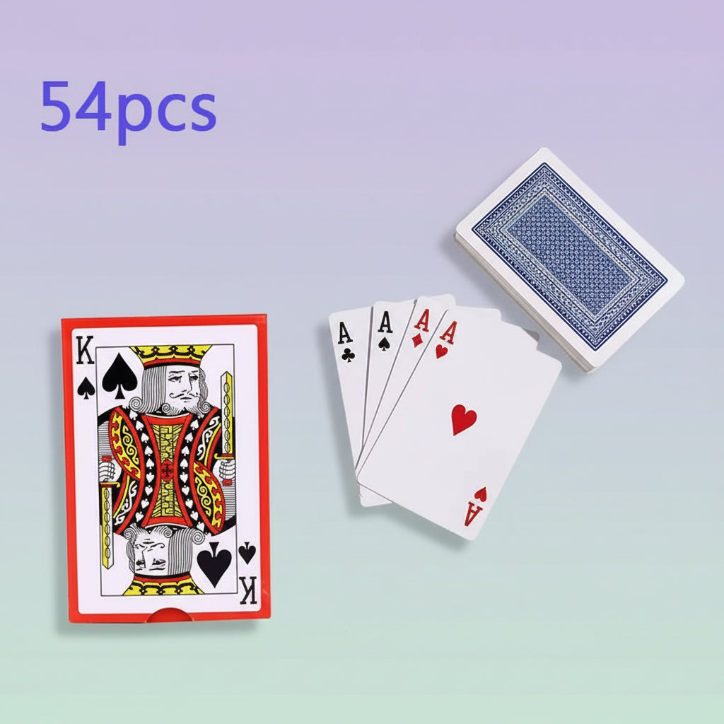 54 Pieces/Set 56X86Mm Game Red Blue Color Poker Games Card Sets Poker Magic Sets Board Games Gifts Children'S Toys
