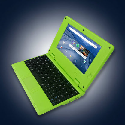 7" Inch Portable Kids Laptop Computer Powered by Linux-Android 12 Operating System- Green