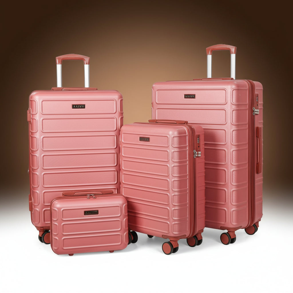 AAIVV 4-Piece Expandable Luggage Set - Durable Hardshell Suitcases with Double Spinner Wheels & TSA Lock (13/20/26/28In) -