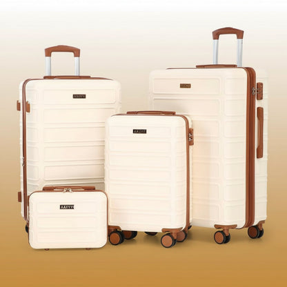 AAIVV 4Pcs Luggage Sets with TSA Locks-Suitcasefor Travel, Hardshell Luggage TSA Lock Spinnerwheels Hardshell Lightweight.