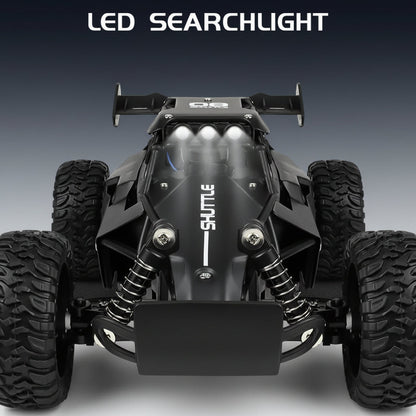 Alloy Remote Control Off-Road Vehicle, 1:16 Scale, 2.4Ghz Wireless Remote Control, Equipped with LED Headlights, Available in Black, Blue and Orange, with Shock Absorption Function.