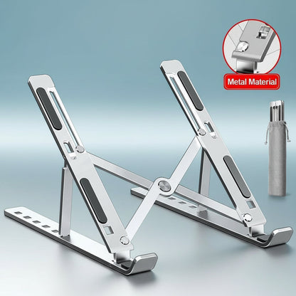 Aluminum Alloy Laptop Holder Stand Adjustable Foldable Portable for Notebook Computer Bracket Lifting Cooling Holder Non-Slip