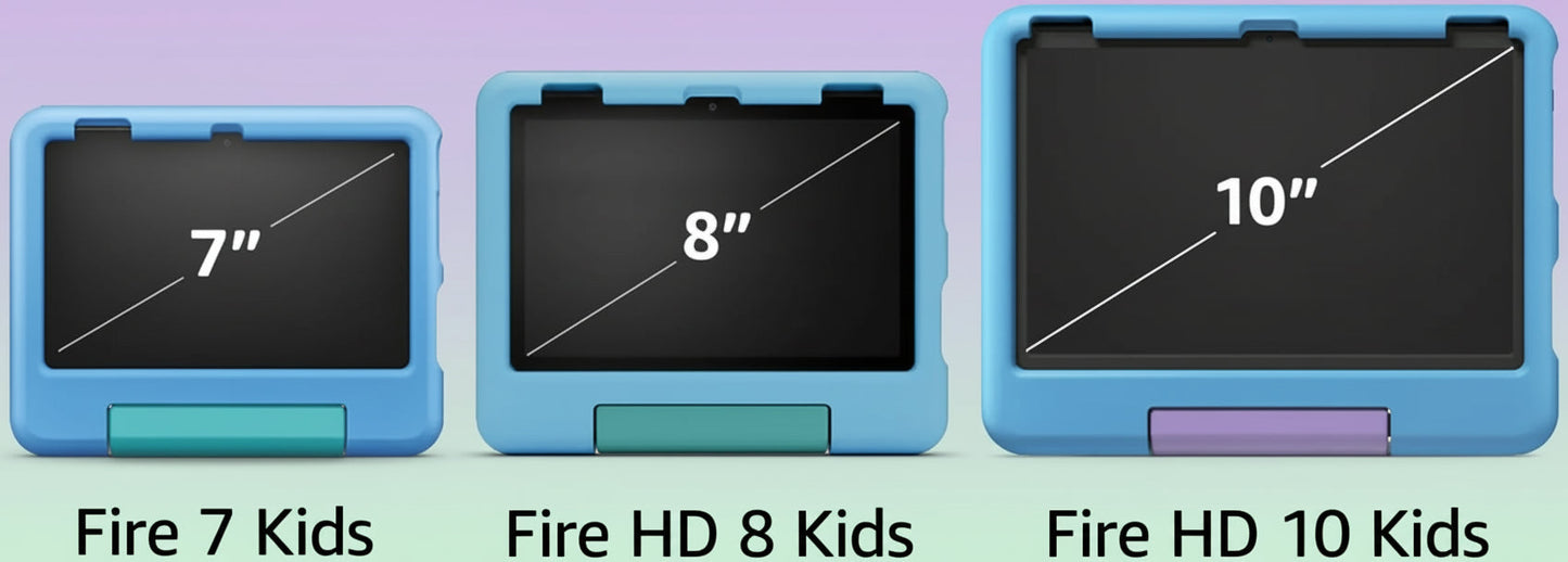 Amazon Fire 7 Kids Tablet, Ages 3-7. Top-Selling 7" Kids Tablet on Amazon. Includes Ad-Free and Exclusive Content, Easy Parental Controls, 10-Hr Battery, 16 GB, Blue