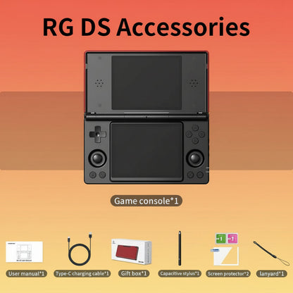 ANBERNIC RG DS Handheld Game Console 4" IPS Dual Screen Android 4000Mah RGDS Flip Video Games Player Supports Rixelhk Wifi Streaming Retro Dual-Screen Flip-Style Gaming Console