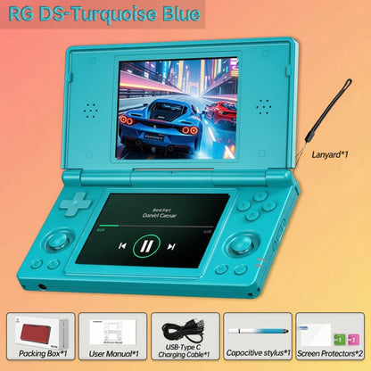 ANBERNIC RG DS Handheld Game Console 4" IPS Dual Screen Android 4000Mah RGDS Flip Video Games Player Supports Rixelhk Wifi Streaming Retro Dual-Screen Flip-Style Gaming Console