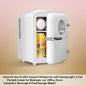 Antarctic Star 4L Mini Compact Refrigerator with Gaming Light: 6-Can Portable Cooler for Bedroom, Car, Office, Dorm - Cosmetics, Beverage & Food Storage (Black)