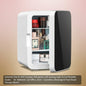 Antarctic Star 4L Mini Compact Refrigerator with Gaming Light: 6-Can Portable Cooler for Bedroom, Car, Office, Dorm - Cosmetics, Beverage & Food Storage (Black)