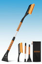 Astroai 27" Snow Brush and Ice Scrapers for Car Windshield, Detachable Snow Scrapers with Ergonomic Foam Grip for Cars, Trucks, Suvs (Heavy Duty ABS, PVC Brush, Orange)