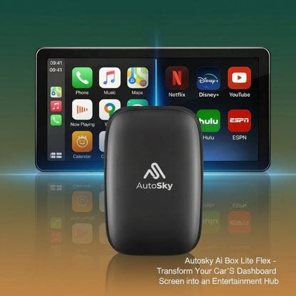 Autosky Ai Box Lite Flex - Transform Your Car'S Dashboard Screen into an Entertainment Hub