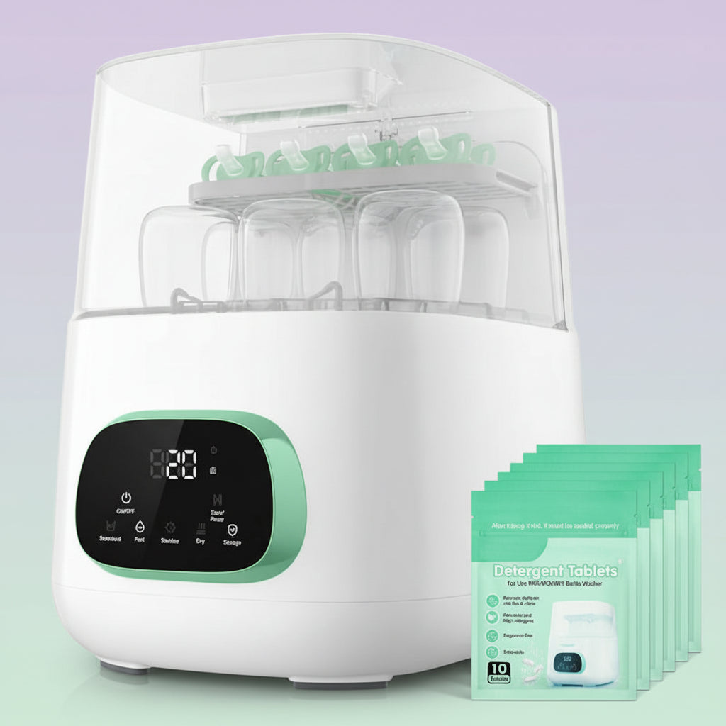 Baby Bottle Washer,Sterilizer and Dryer,Effortless All-In-One Cleaning Mashine,Large Capacity for Bottles,Pump Parts & Baby Essentials, Free Your Hands and save Time