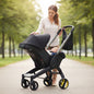 Baby Stroller with Free Bag ,Newborn Stroller,Foldable Stroller Legs,Equipped with Chest Clip,One-Click Contraction Function,Alloy Metal Material,4-Wheel Travel Toddler Stroller