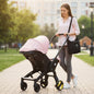 Baby Stroller with Free Bag ,Newborn Stroller,Foldable Stroller Legs,Equipped with Chest Clip,One-Click Contraction Function,Alloy Metal Material,4-Wheel Travel Toddler Stroller