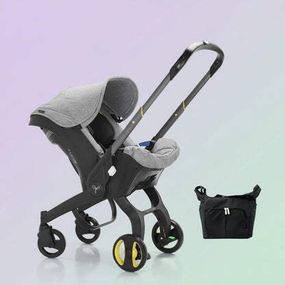 Baby Stroller with Free Bag ,Newborn Stroller,Foldable Stroller Legs,Equipped with Chest Clip,One-Click Contraction Function,Alloy Metal Material,4-Wheel Travel Toddler Stroller