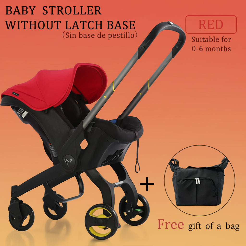Baby Stroller with Free Bag ,Newborn Stroller,Foldable Stroller Legs,Equipped with Chest Clip,One-Click Contraction Function,Alloy Metal Material,4-Wheel Travel Toddler Stroller