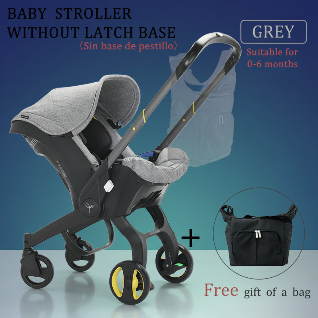 Baby Stroller with Free Bag ,Newborn Stroller,Foldable Stroller Legs,Equipped with Chest Clip,One-Click Contraction Function,Alloy Metal Material,4-Wheel Travel Toddler Stroller