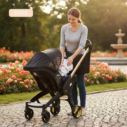 Baby Stroller with Free Bag ,Newborn Stroller,Foldable Stroller Legs,Equipped with Chest Clip,One-Click Contraction Function,Alloy Metal Material,4-Wheel Travel Toddler Stroller