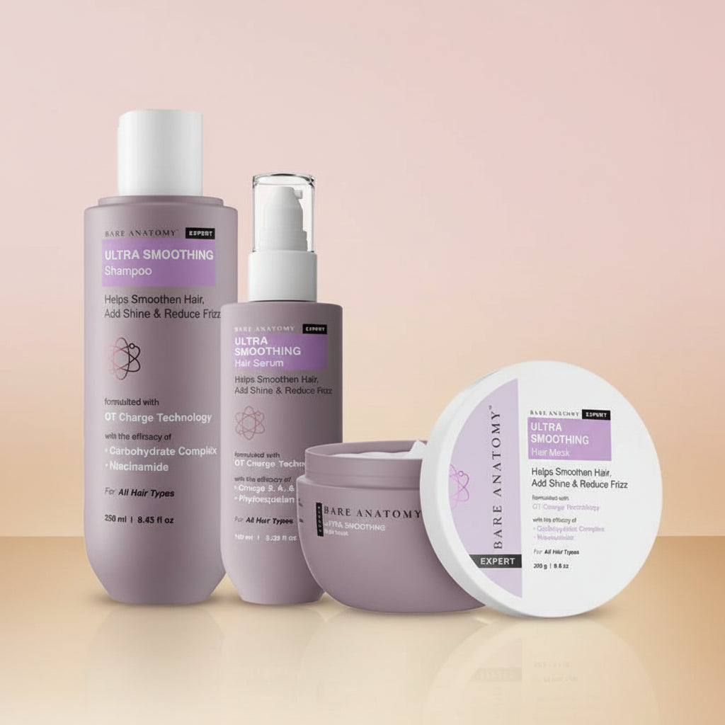 Bare Anatomy Ultra Smoothing Hair Trio – Shampoo, Mask & Serum