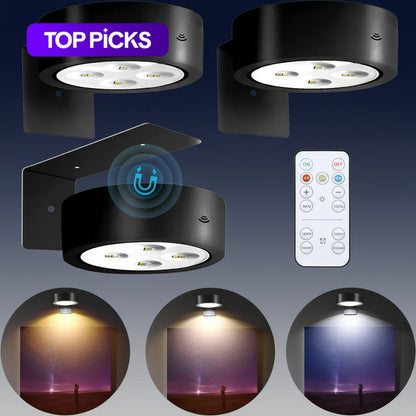 Battery Required Wall Mounted Light with 3 Lighting Modes, Wireless Magnetic Painting Light with Remote Control, Novelty Lighting for Home Decor, Multifunctional Ambient Lights #TOP PICKS