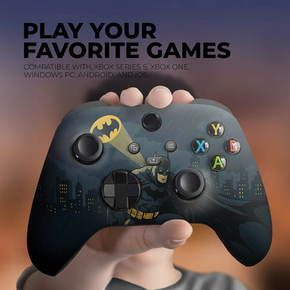 Battman Gottham Guarrdian Custom X-Box Controller Wireless Compatible with X-Box One/Series X/S Customized in USA with Permanent HYDRO-DIP Printing (NOT JUST a SKIN) (MODDED)