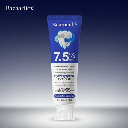 Beamach Hydroxyapatite Toothpaste 7.5% for Enamel Repair & Teeth Whitening Refreshing Flavor Fluoride-Free 4.23Oz Gentle Formula for Sensitive Teeth Care