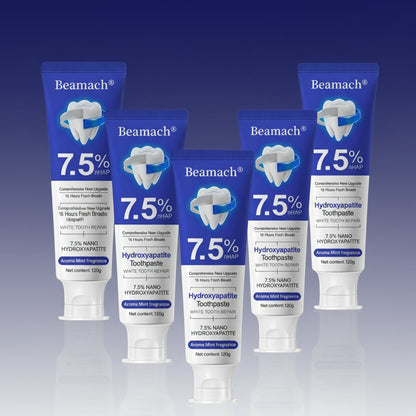 Beamach Hydroxyapatite Toothpaste 7.5% for Enamel Repair & Teeth Whitening Refreshing Flavor Fluoride-Free 4.23Oz Gentle Formula for Sensitive Teeth Care