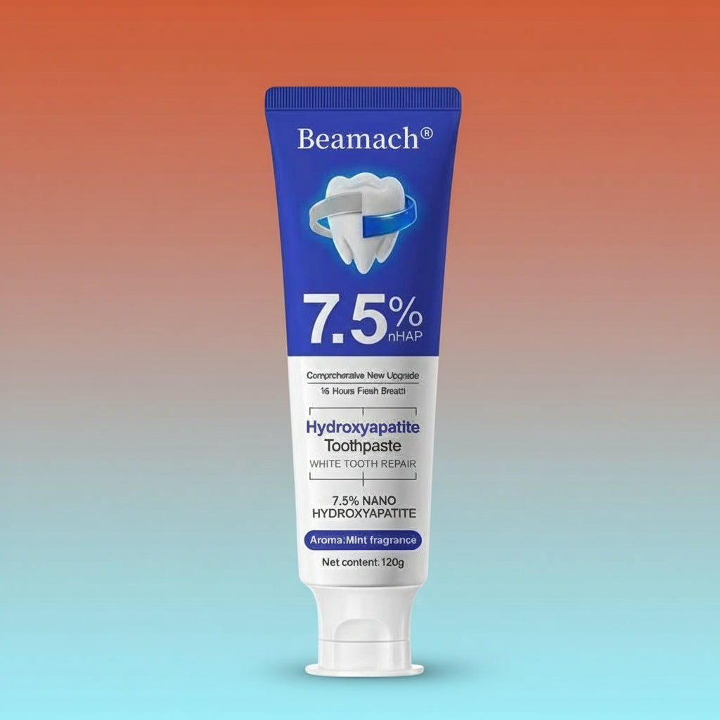 Beamach Hydroxyapatite Toothpaste 7.5% for Enamel Repair & Teeth Whitening Refreshing Flavor Fluoride-Free 4.23Oz Gentle Formula for Sensitive Teeth Care