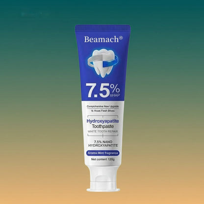 Beamach Hydroxyapatite Toothpaste 7.5% for Enamel Repair & Teeth Whitening Refreshing Flavor Fluoride-Free 4.23Oz Gentle Formula for Sensitive Teeth Care