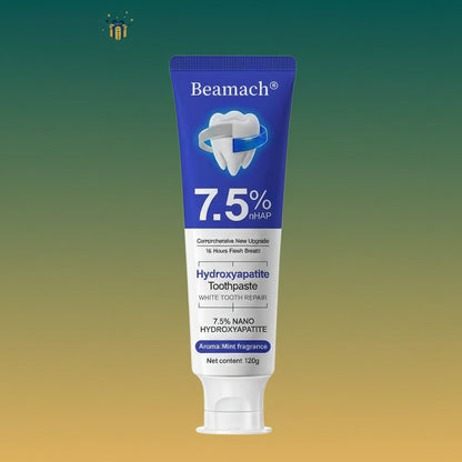 Beamach Hydroxyapatite Toothpaste 7.5% for Enamel Repair & Teeth Whitening Refreshing Flavor Fluoride-Free 4.23Oz Gentle Formula for Sensitive Teeth Care